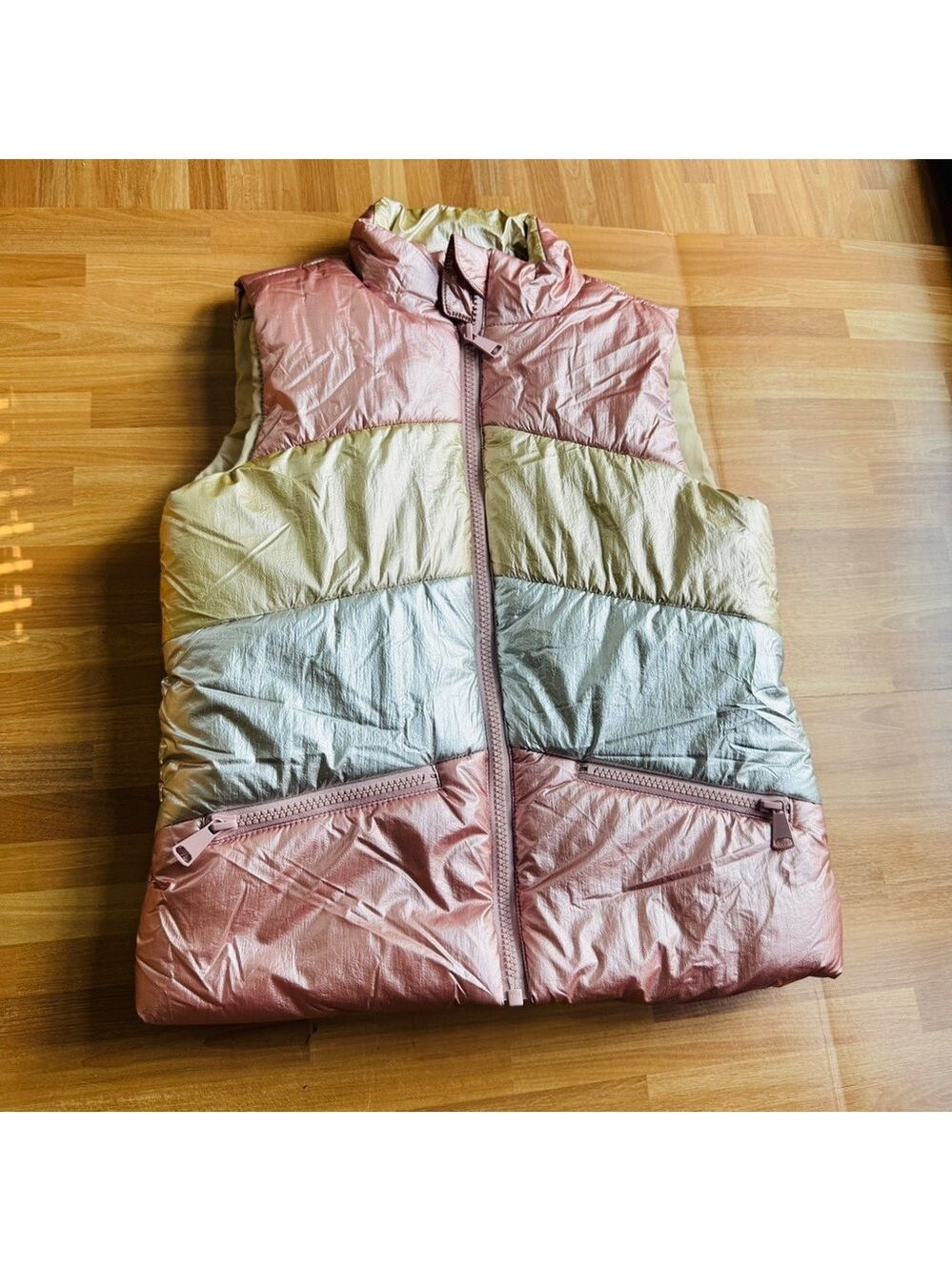 Tucker and Tate multicolored metallic puffy vest size 7